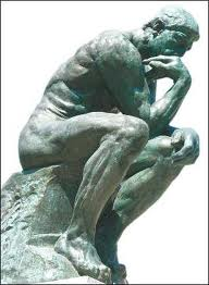 Imagen de la escultura de Rodin, El pensador.